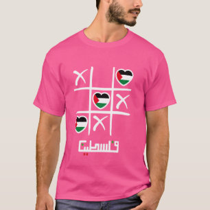 Camiseta Corações de Sinalizador Palestiniano, Tic Tac Toe,