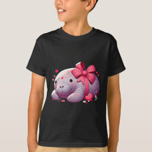 Camiseta Corações de Valentiniano Peixe-boi Animal Mar Ocea