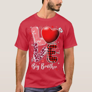 Camiseta Corações Dia de os namorados Ama Big Brother Leopa
