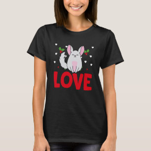 Camiseta Corações dias de os namorados Adoram Mulher Animal