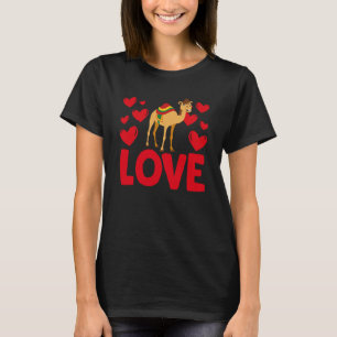 Camiseta Corações dias de os namorados Camelos de amor Mulh