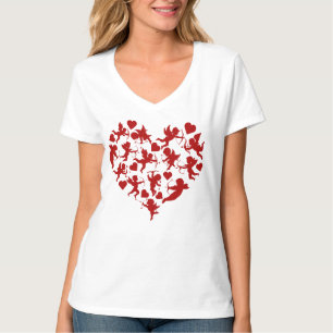 Camiseta Corações do Cupido Dia dos Namorados Romântico