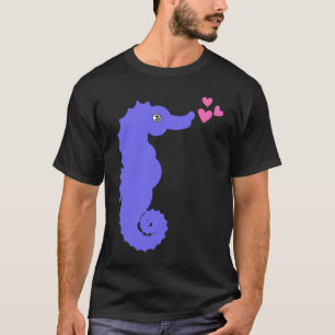 Camiseta Corações do Mar Aquático Peixes Animais do Mar Aqu