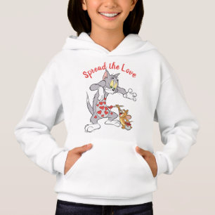 Camiseta Corações do Namorados de Pintura de Tom e Jerry