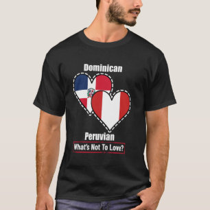Camiseta Corações Dominicano Peruano Bandeiras O Que Não Am