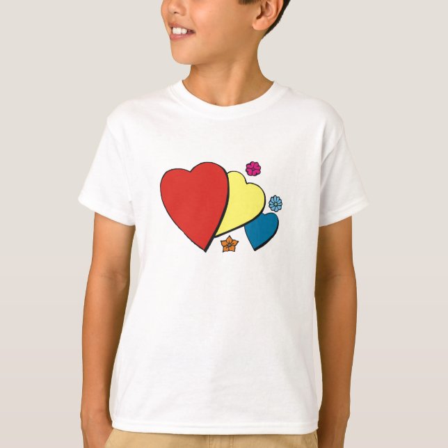 Camiseta Corações e Flores- (Frente)