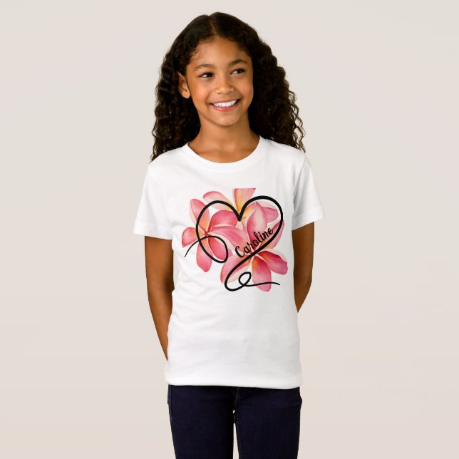 Camiseta Corações e Flores do Doodle Amor (Frente Completa)