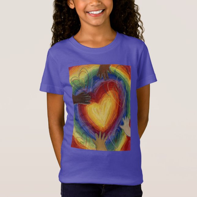 Camiseta Corações e Mãos Adoram Diversidade Artística Camis (Frente)