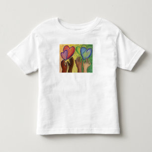 Camiseta Corações e Mãos Adoram Diversidade Artística P