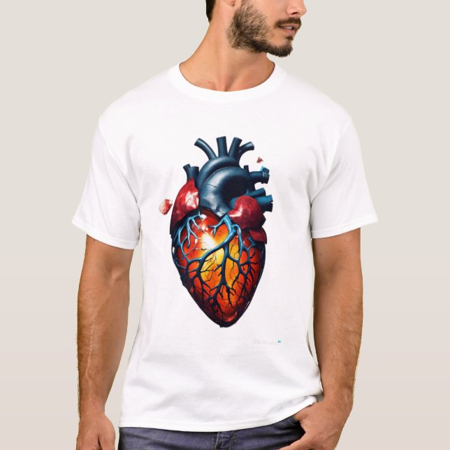 Camiseta Corações em Harmonia" (Frente)