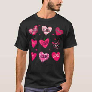 Camiseta Corações Ensinam Amor Inspiram Dias de os namorado
