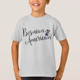 Camiseta Corações Entwinados Bósnios Americanos