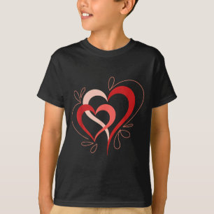 Camiseta Corações Fofos de Casais Apaixonados Pijamas do Di
