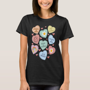 Camiseta Corações Fofos Dia dos Namorados Groovy Educador