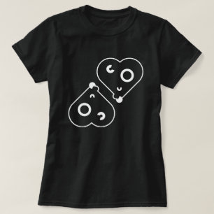 Camiseta Corações Geométricos Abstratos Gráfico Simbólico
