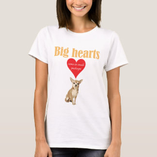 Camiseta Corações grandes - chihuahua