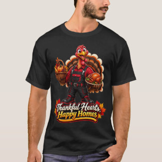 CAMISETA CORAÇÕES GRATOS, LARES FELIZES