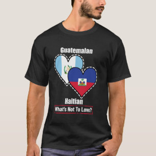 Camiseta Corações Guatemaltecos Haitianos Bandeiras O Que N