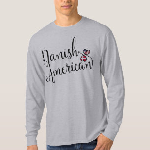 Camiseta Corações Invertidos Dinamarquês Americano