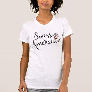 Camiseta Corações Invertidos Suíços Americanos