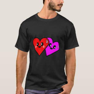 CAMISETA CORAÇÕES KAWAII AMAM O DIA DOS NAMORADOS