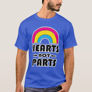 Camiseta Corações Não Partes Orgulho Pansexual