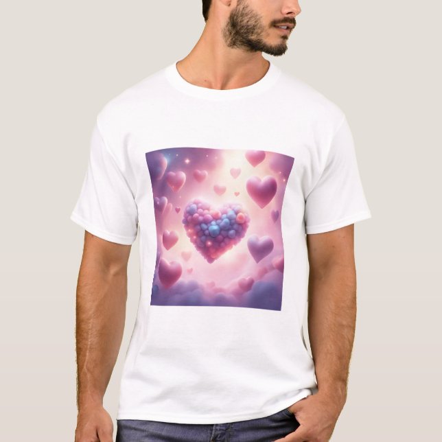 Camiseta Corações Nas Nuvens (Frente)