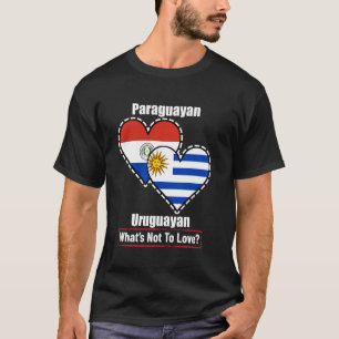 Camiseta Corações Paraguaios Uruguaios Bandeiras O Que Não