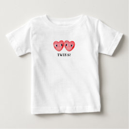 Camiseta Corações Pequenos de Gêmeos