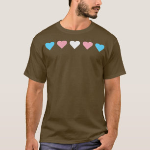 Camiseta Corações Pequenos Sinalizador Transgénero Sutil Si