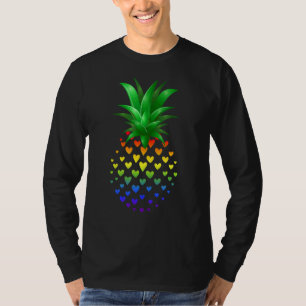 Camiseta Corações Pineapple Gay Lésbica Orgulho Mon