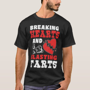 Camiseta Corações Quebrados E Dia de os namorados De Farinh