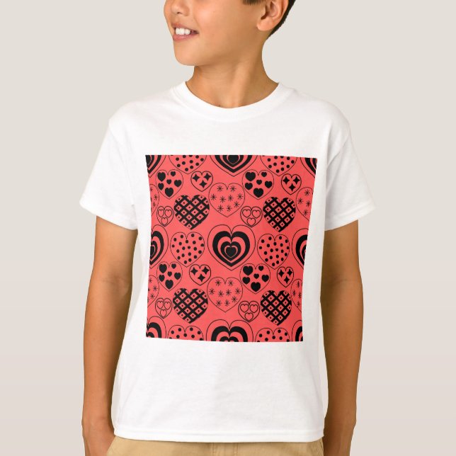 Camiseta Corações Repetitivos (Frente)