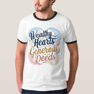 Camiseta Corações Ricas - Ações Generosas
