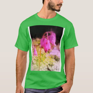 Camiseta corações sangrentos cor-de-rosa 5 pintados