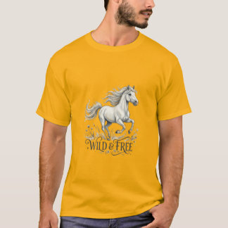 Camiseta Corações Selvagens Cavalgam Cavalos