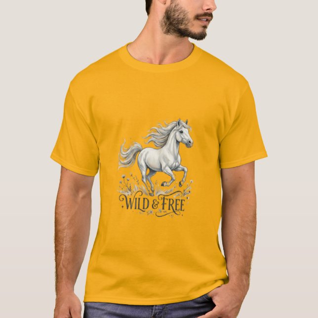Camiseta Corações Selvagens Cavalgam Cavalos (Frente)