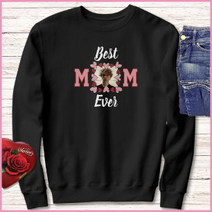 Camiseta Corações Simples Rosa e Vermelho 1 Foto Melhor Mãe