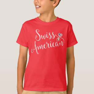 Camiseta Corações suíços de Entwinted do americano