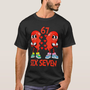 Camiseta Corações Valentines Engraçado Seis Sete 6 7 Meme G