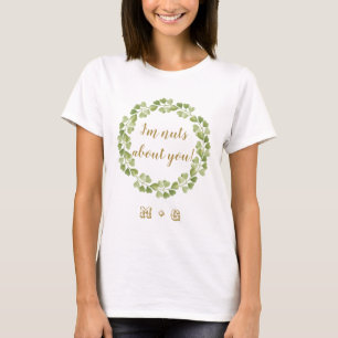 Camiseta Corações Verdes Corações Engraçados Dia de os namo