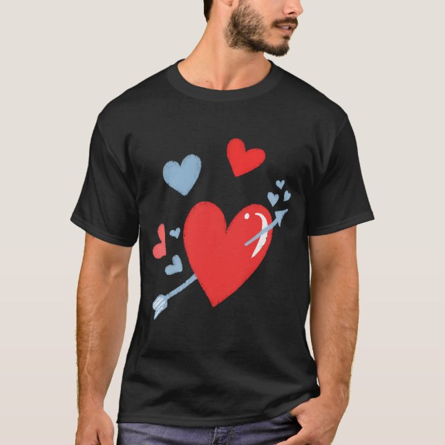 Camiseta Corações Vermelhos namorados (Frente)