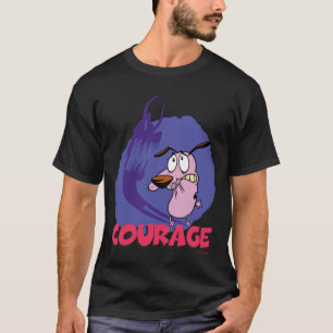 Camiseta Coragem ao Cachorro   Gráfico de sombra