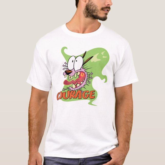 Camiseta Coragem ao Cachorro | Gráfico Fantasma (Frente)