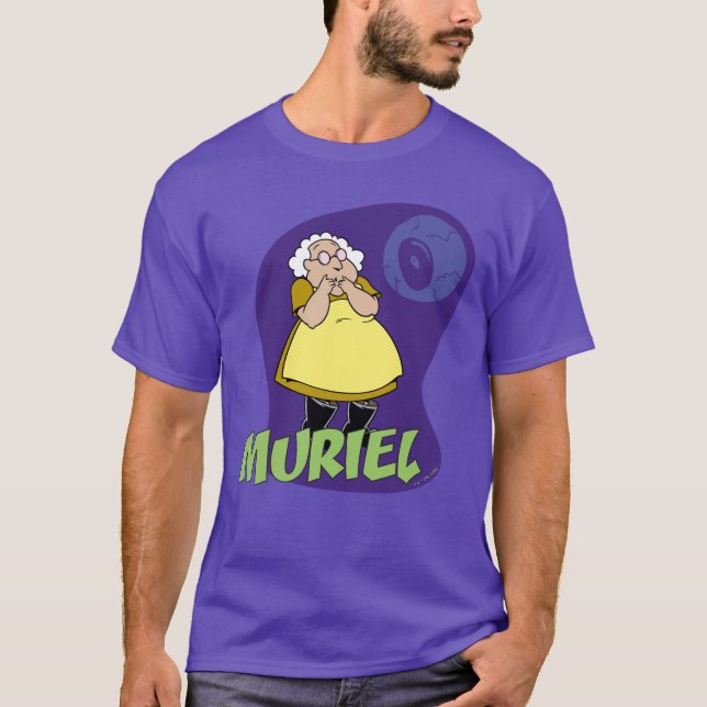 Camiseta Coragem ao Cachorro | Gráfico Muriel (Frente)