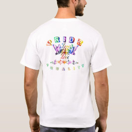 Camiseta Coragem colorida com amor é borboletas de amor