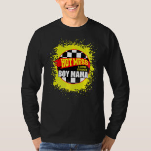 Camiseta Coragem Com Mess Quente Um Menino Estressado Mamã