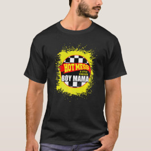Camiseta Coragem Com Mess Quente Um Menino Estressado Mamã 