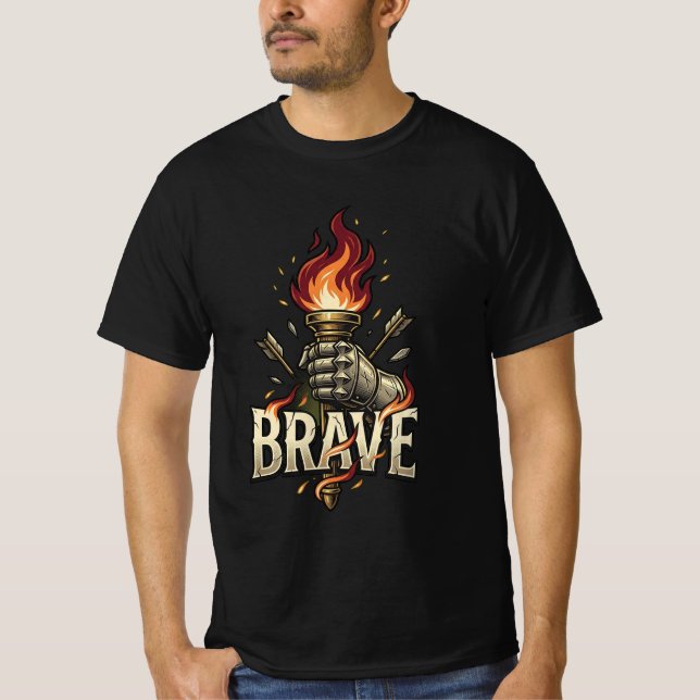 Camiseta Coragem Crescer Prosperar Força Interior Motivação (Frente)