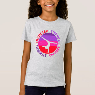 Camiseta Coragem de Força do Caráter Girls Gymnastics